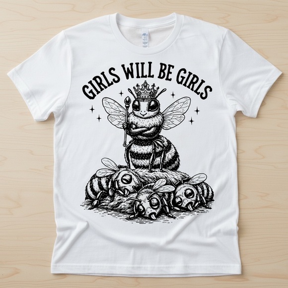 Hand Crafted Tops - Girls Will Be Girls Bee Shirt